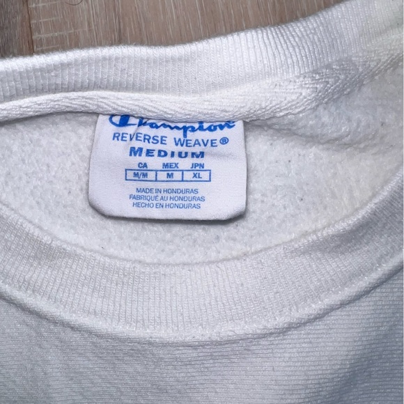 Champion Women's Reverse Weave Crewneck Pullover Sweater White Size M - Picture 2 of 6
